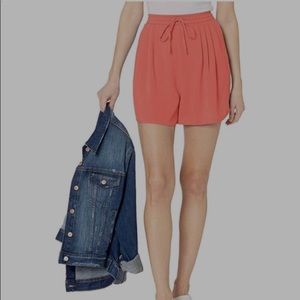 J. CREW MERCANTILE HIGH-WAIST CORAL SHORTS